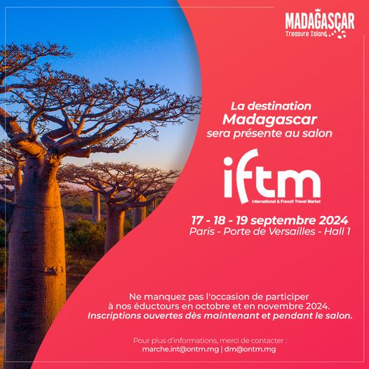 Lire la suite à propos de l’article La destination Madagascar sera présente au salon IFTM